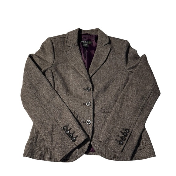 Eddie Bauer Jackets & Blazers - Eddie Bauer Tailored Wool Herringbone Blazer Heritage Preppy
